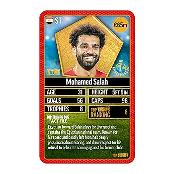 Amazon.com: World Football Stars Top 200 - Pack 4 Top Trumps